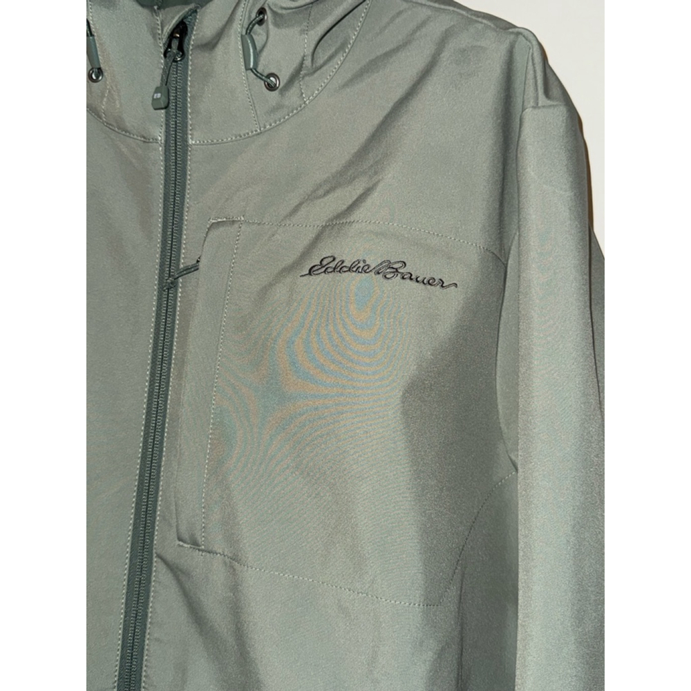 Men's Eddie Bauer Point Vista Windproof Green Performance Jacket size Large Tall - Picture 3 of 12